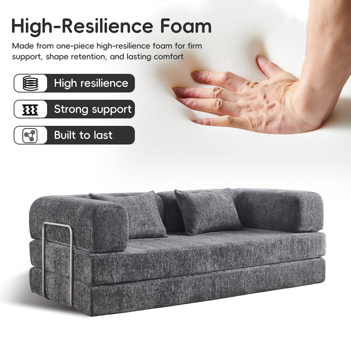 AIMSTYTO 5-in-1 Convertible Folding Sofa Bed