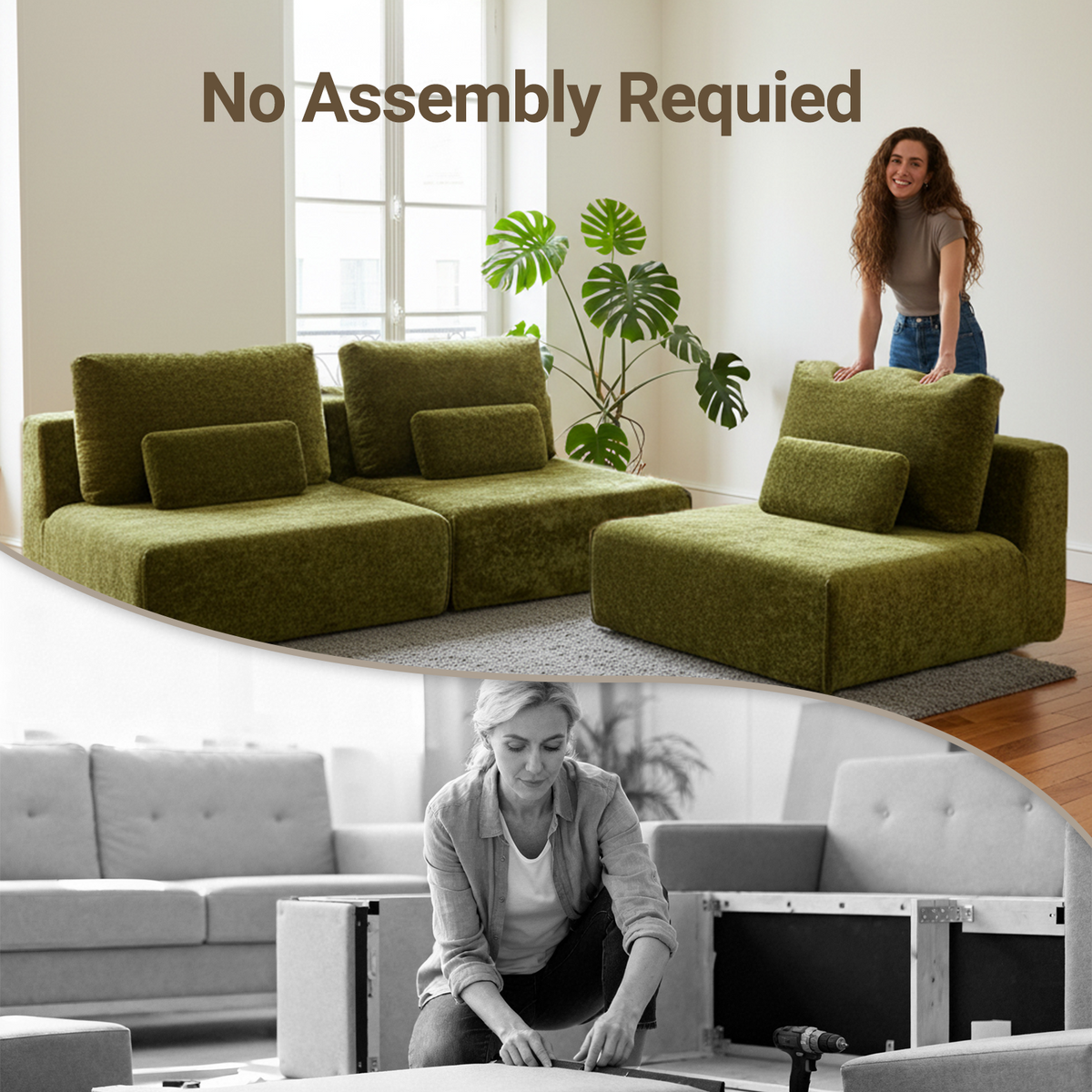 AIMSTYTO Modular Sectional Sofa Couch