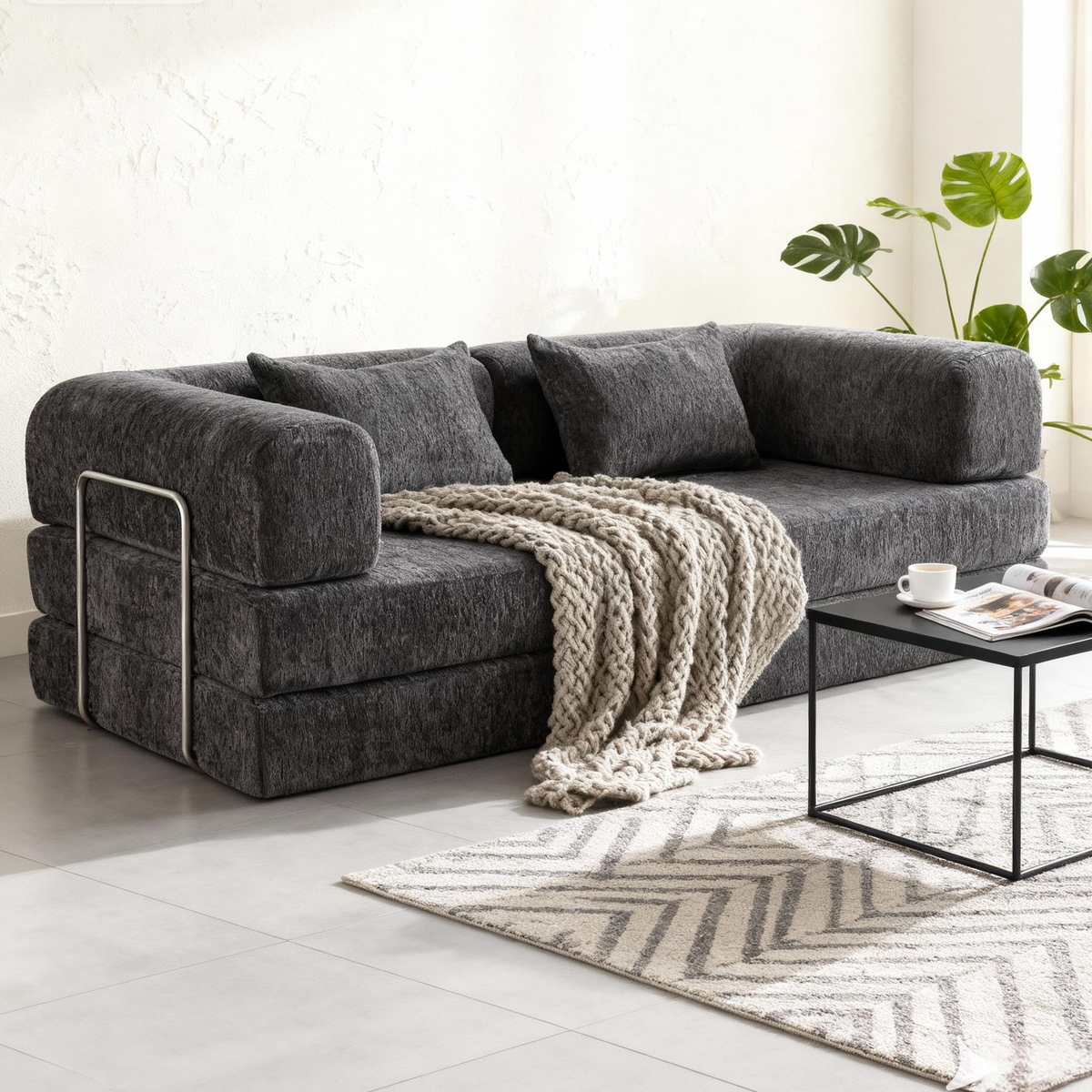 AIMSTYTO 5-in-1 Convertible Folding Sofa Bed