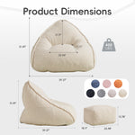 Cloud Bean Bag Chair with Ottoman for Adults