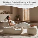 Cloud Bean Bag Chair with Ottoman for Adults