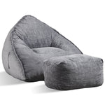 Cloud Bean Bag Chair with Ottoman for Adults