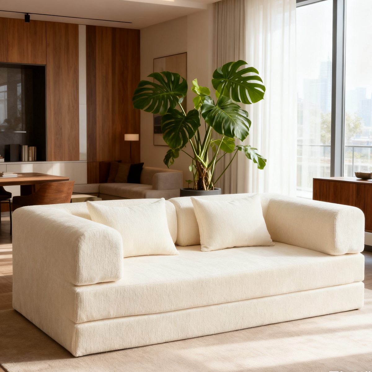 AIMSTYTO 5-in-1 Convertible Folding Sofa Bed